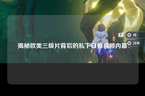 揭秘欧美三级片背后的私下白拍视频内幕