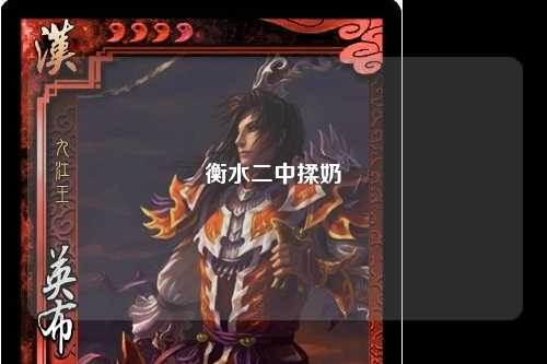 衡水二中揉奶